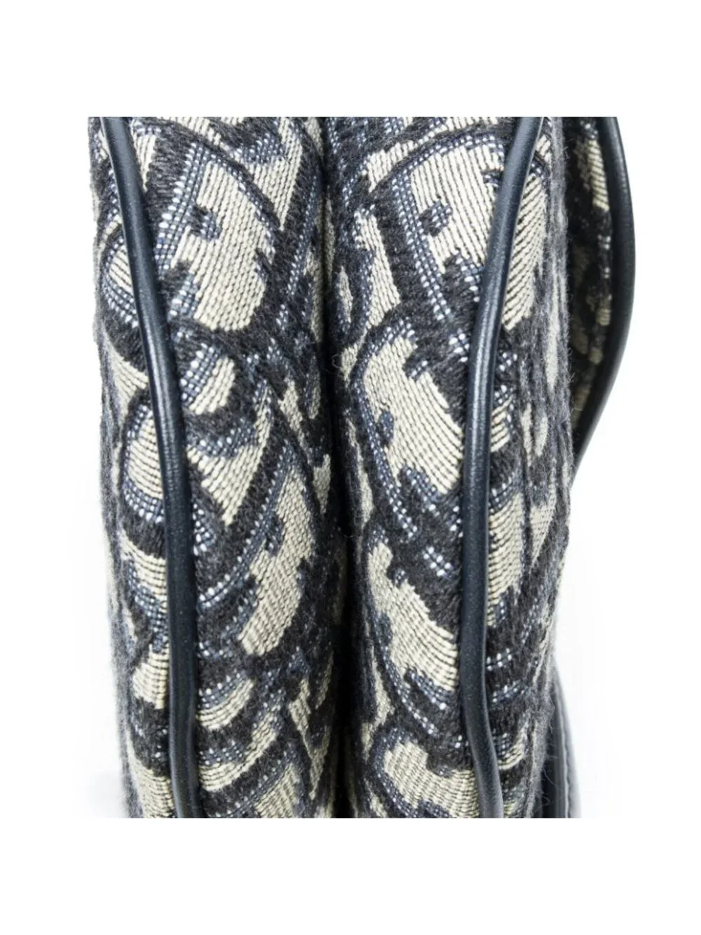 Dior New Saddle Bag Navy Beige Oblique Peacock Canvas - Picture 8 of 10